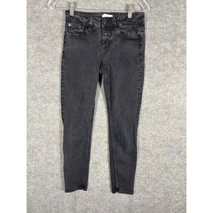 Closed Women's Jeans Size 24 Black Wash Denim Skinny Ankle Made in Italy